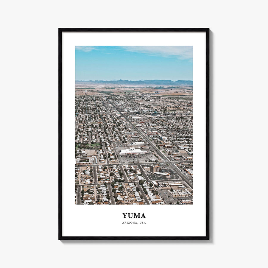 Yuma colorful classic poster of Arizona, USA – vertical wall art, unframed print shown in interior mockup
