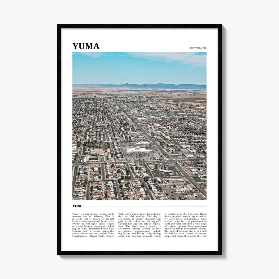Yuma Travel Poster, framed poster mockup