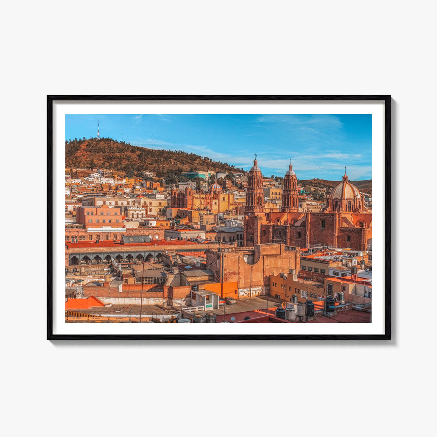 Zacatecas colorful photo poster of Mexico – horizontal wall art, unframed print shown in interior mockup