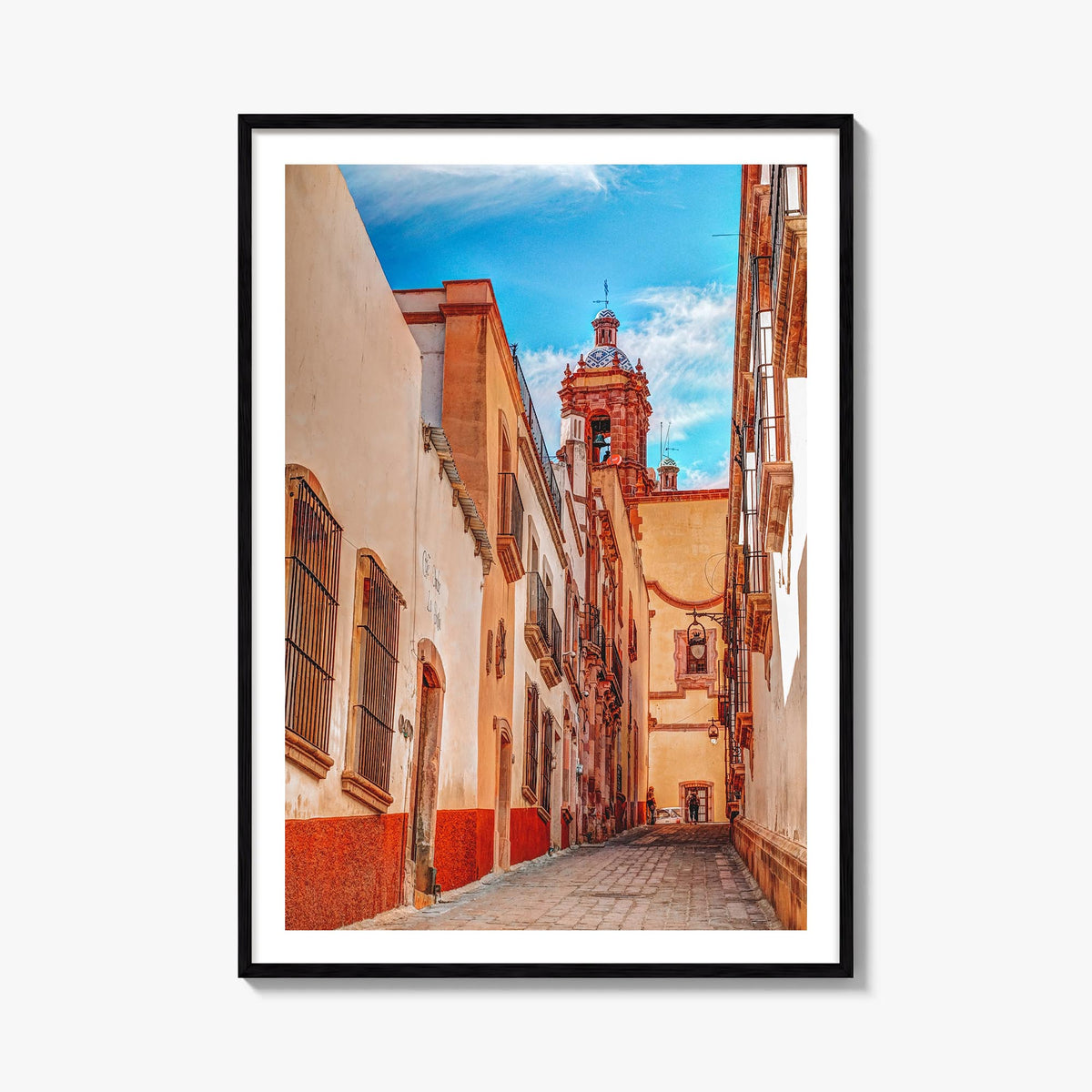 Zacatecas colorful photo poster of Mexico – vertical wall art, unframed print shown in interior mockup
