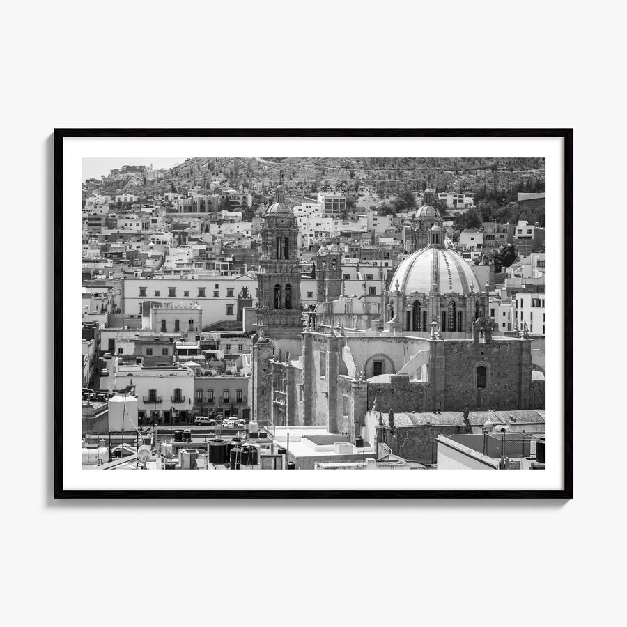 Zacatecas Photo Poster, framed poster mockup, white border