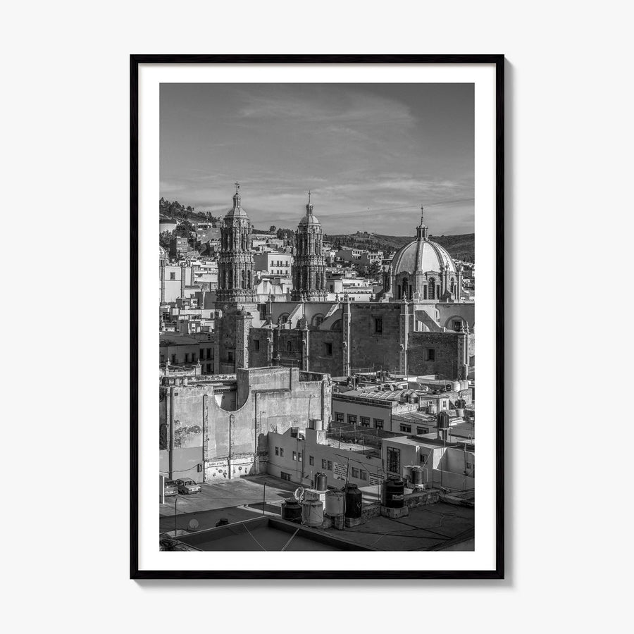 Zacatecas Photo Poster, framed poster mockup, white border