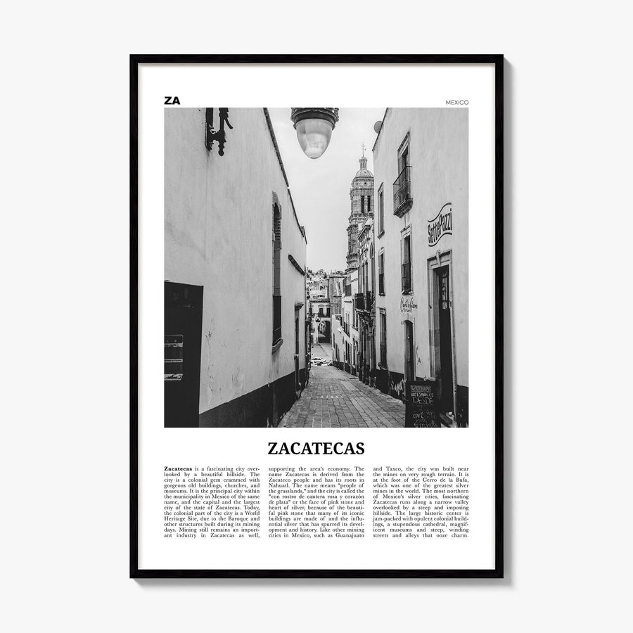 Zacatecas Newspaper No 1 Poster, framed poster mockup