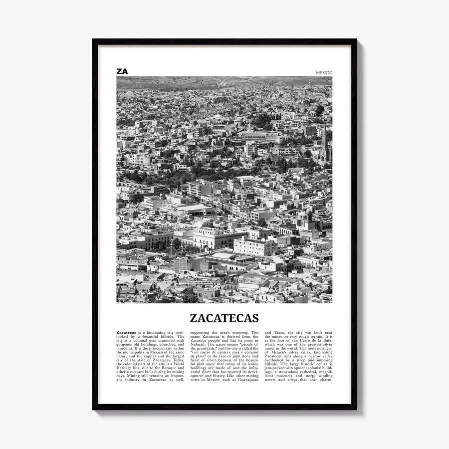 Zacatecas Newspaper No 2 Poster, framed poster mockup