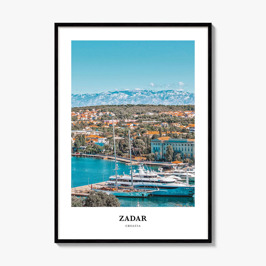 Zadar Classic Poster, framed poster mockup