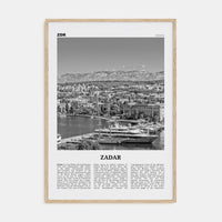 Zadar Poster Natural Wood / 8x12 in Nbourhood Travel B&W Poster