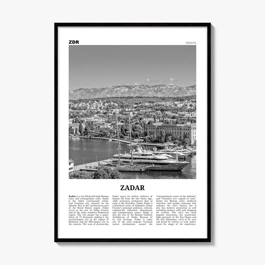 Zadar Newspaper Poster, framed poster mockup