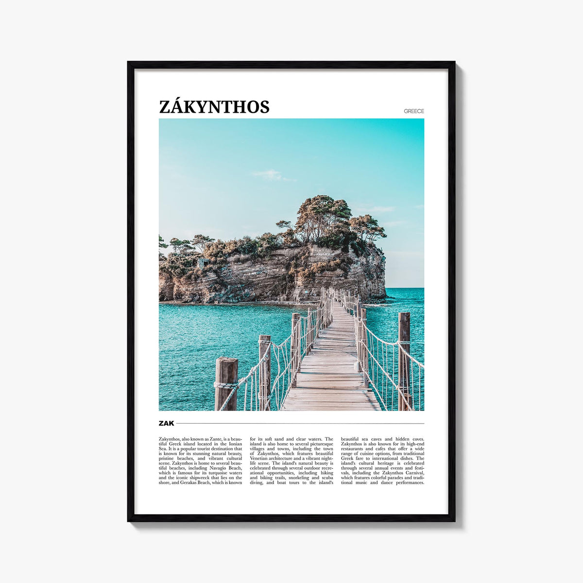 Zakynthos Travel Poster