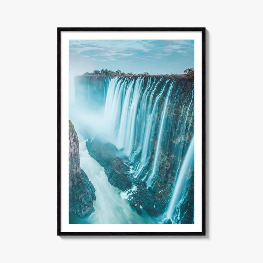 Zambia colorful photo poster of Africa – vertical wall art, unframed print shown in interior mockup