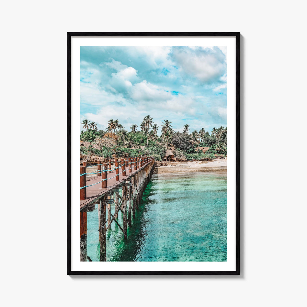 Zanzibar colorful photo poster of Tanzania – vertical wall art, unframed print shown in interior mockup