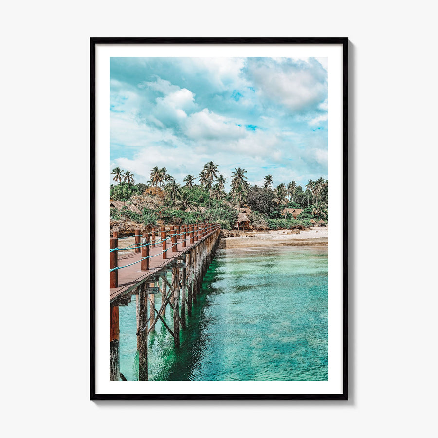 Zanzibar Photo Poster, framed poster mockup, white border
