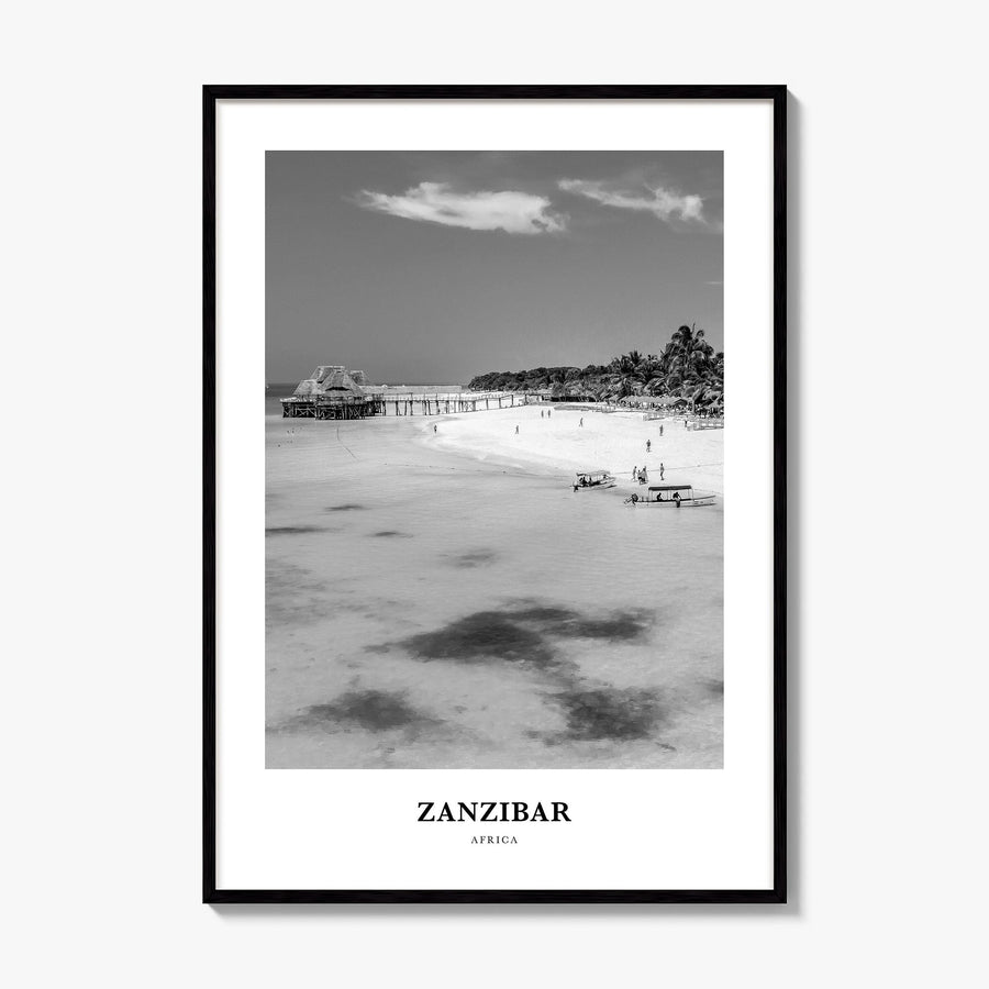 Zanzibar Classic Poster, framed poster mockup