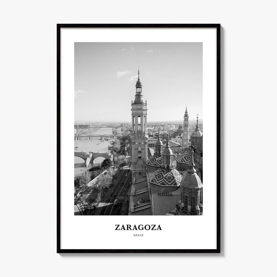 Zaragoza Classic Poster, framed poster mockup