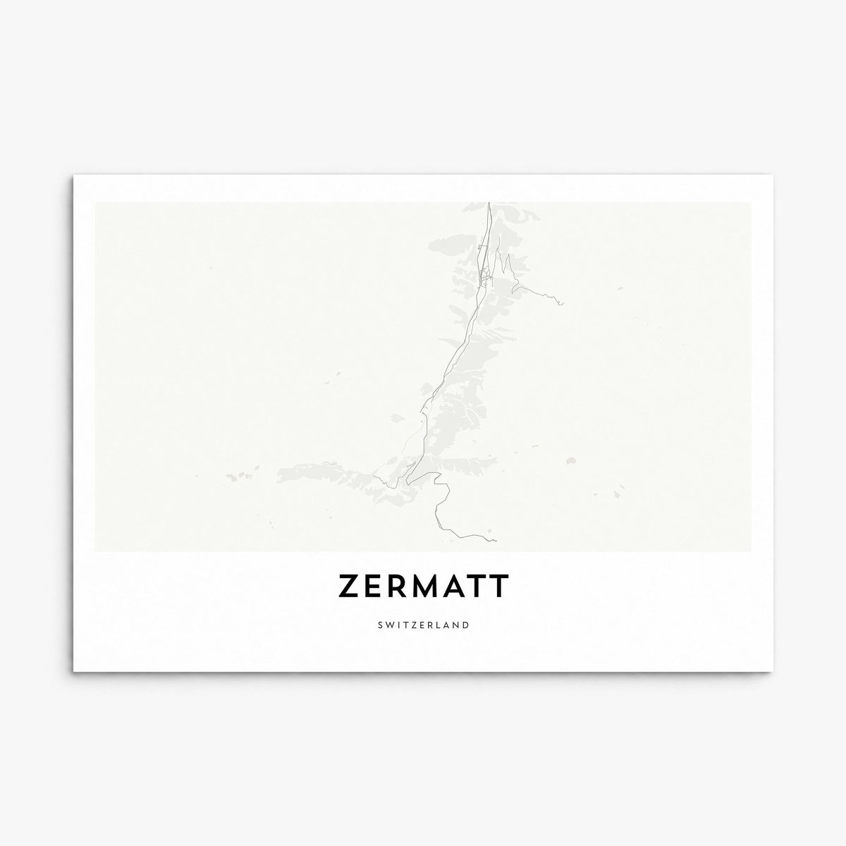Zermatt Map Poster, print only (unframed)