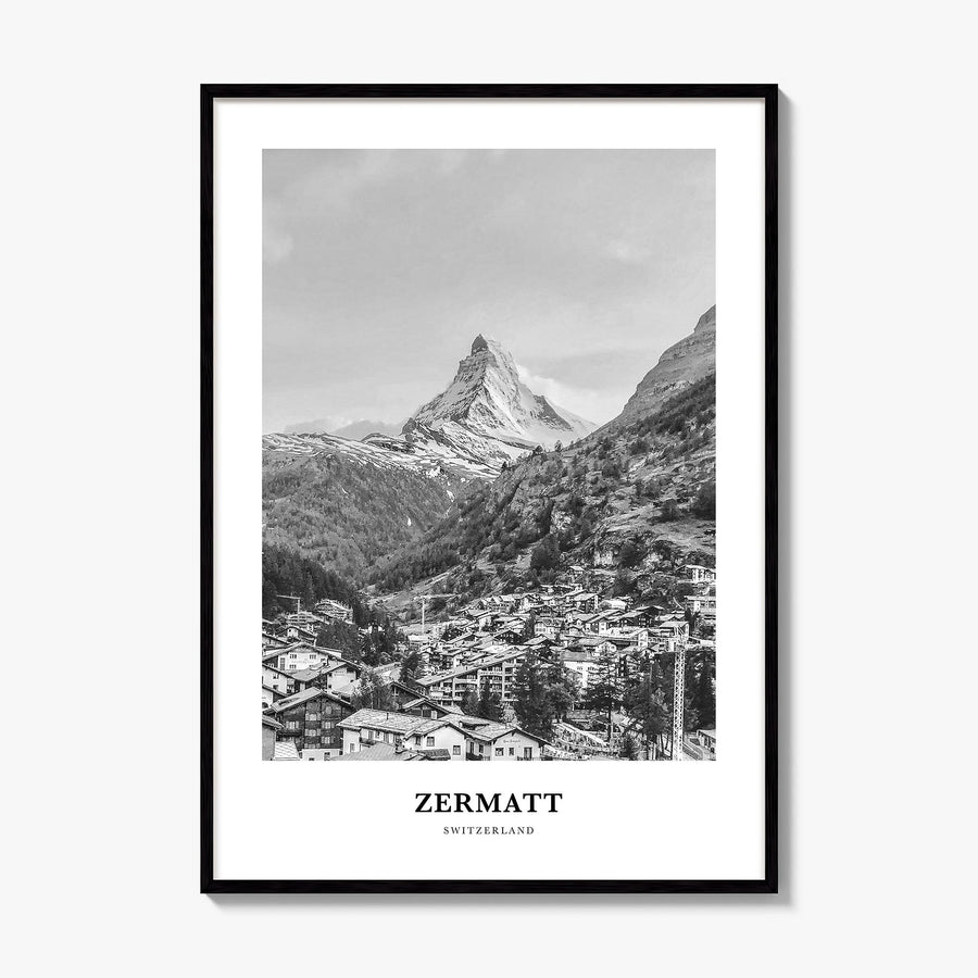 Zermatt Classic Poster, framed poster mockup