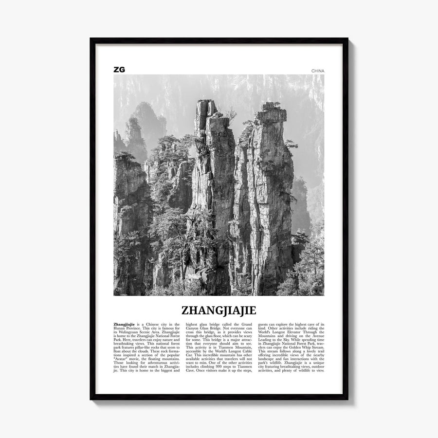 Zhangjiajie Newspaper Poster, framed poster mockup