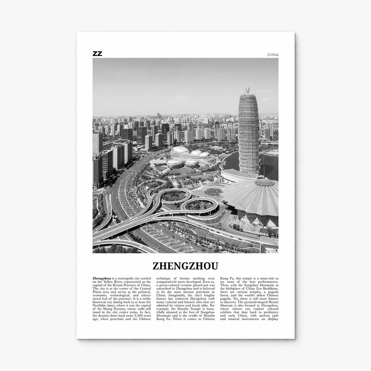 Zhengzhou Newspaper Poster, print only (unframed)