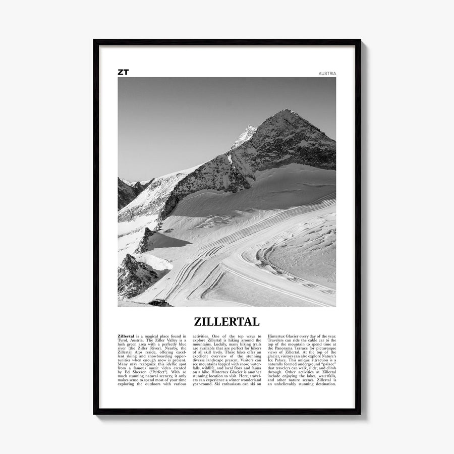 Zillertal Newspaper Poster, framed poster mockup