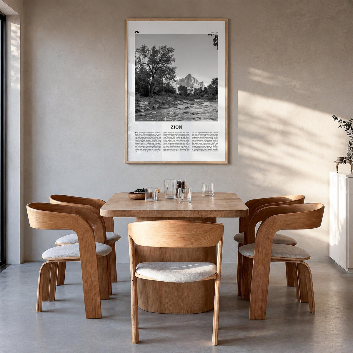 Zion National Park Newspaper Poster
