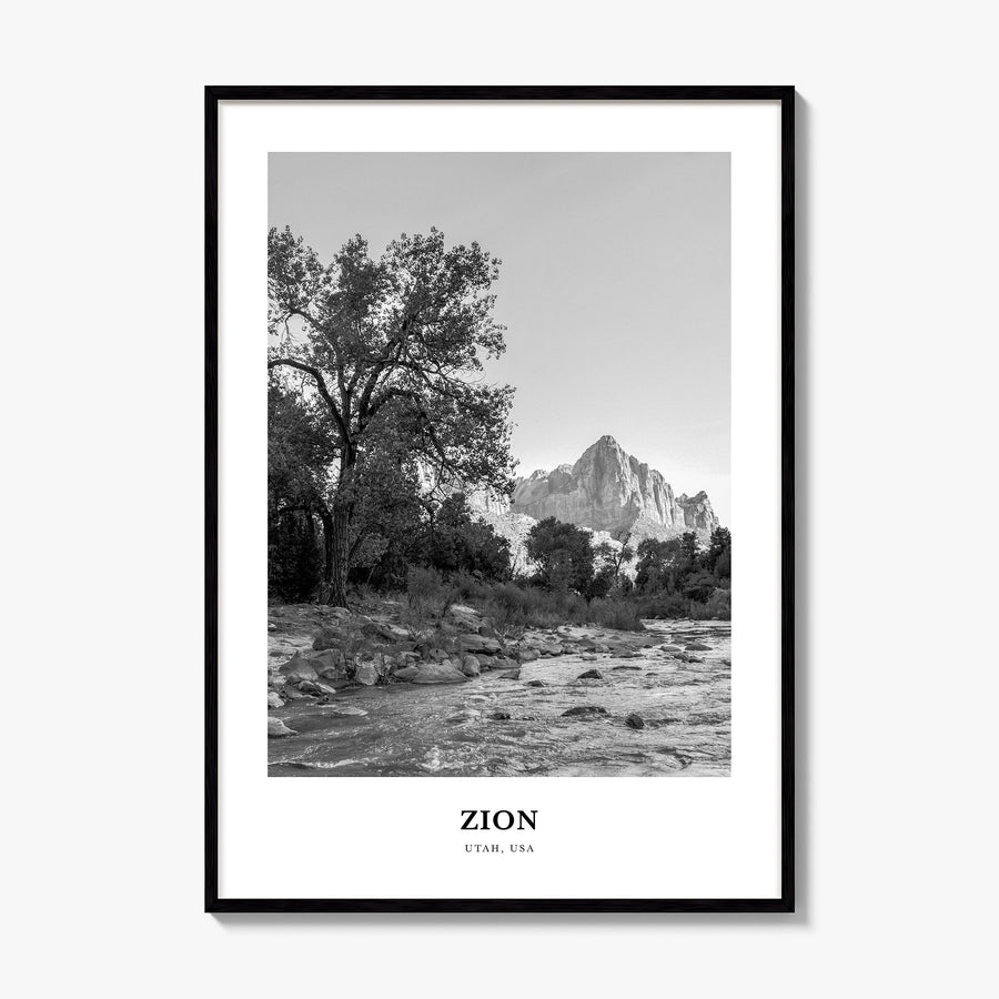 Zion National Park Classic Poster, framed poster mockup