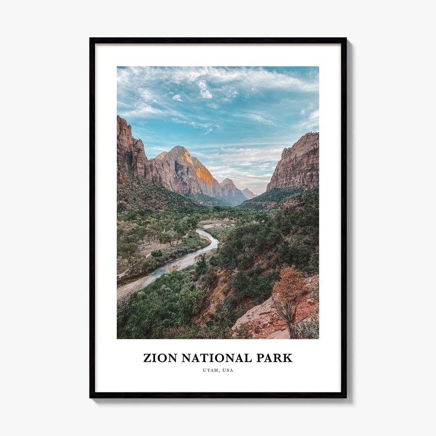 Zion National Park Classic Poster, framed poster mockup